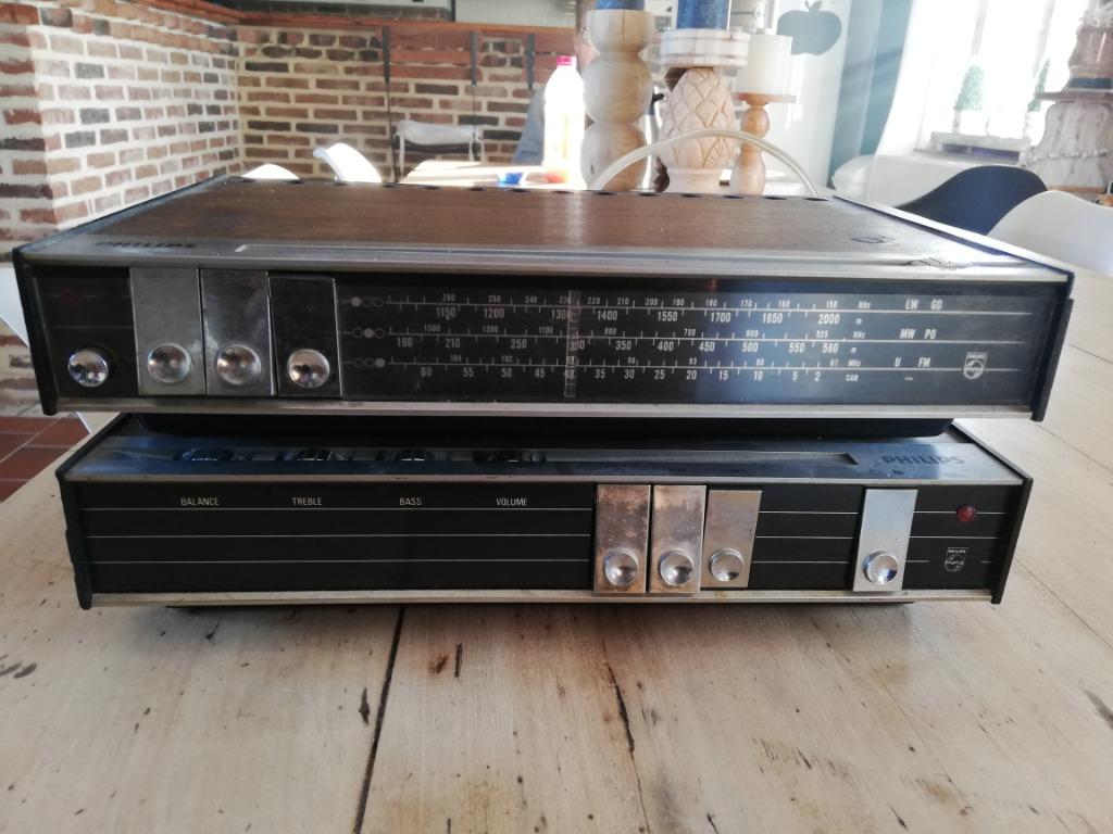tuner + ampli philips, TV, Hi-fi & Vidéo, Autres marques, Moins de 60 watts, Enlèvement, Stéréo
