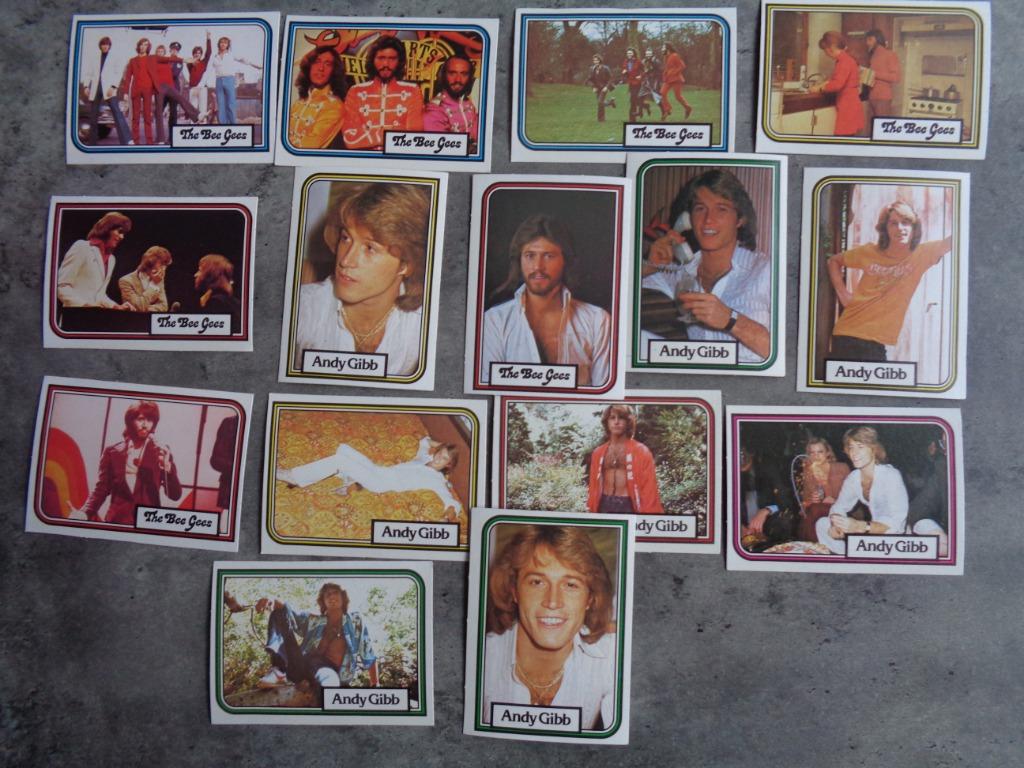 MONTY GUM KAARTEN BEE GEES EN GIBB 15X ANNO 1978, Verzenden