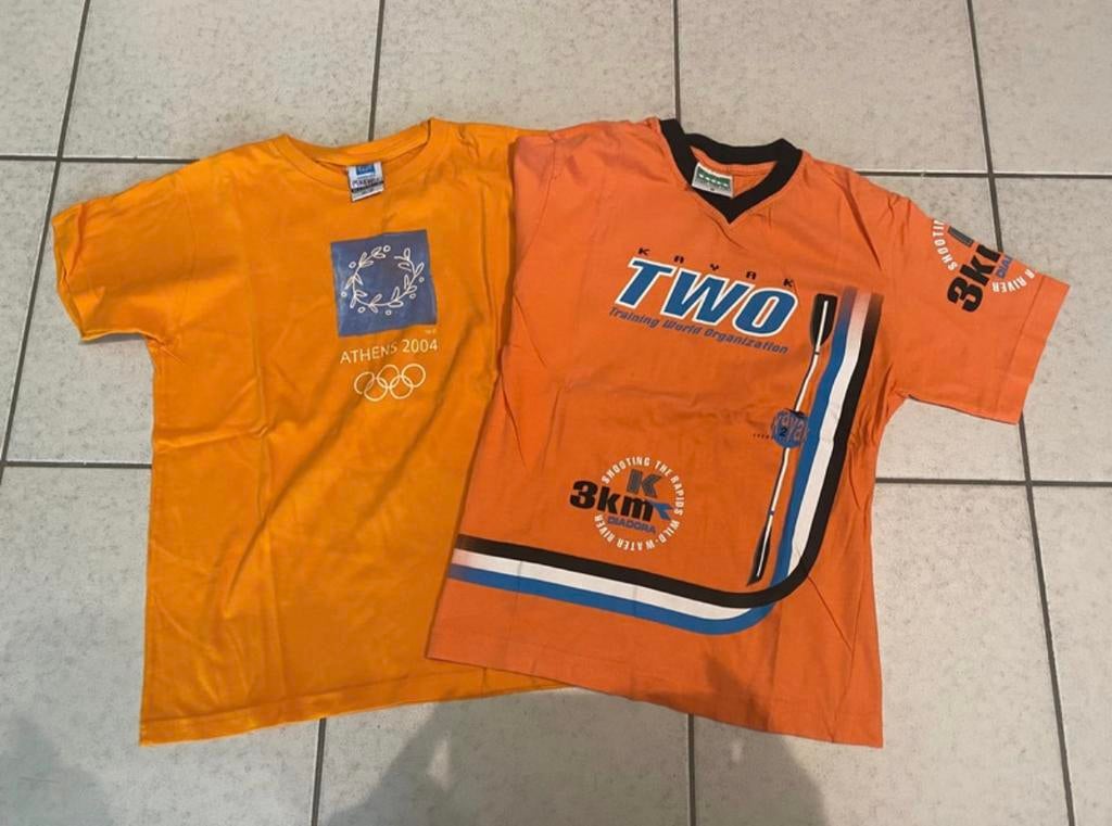 Set van 2 Diadora T-shirts maat 140, Ophalen of Verzenden, Zo goed als nieuw, Jongen of Meisje