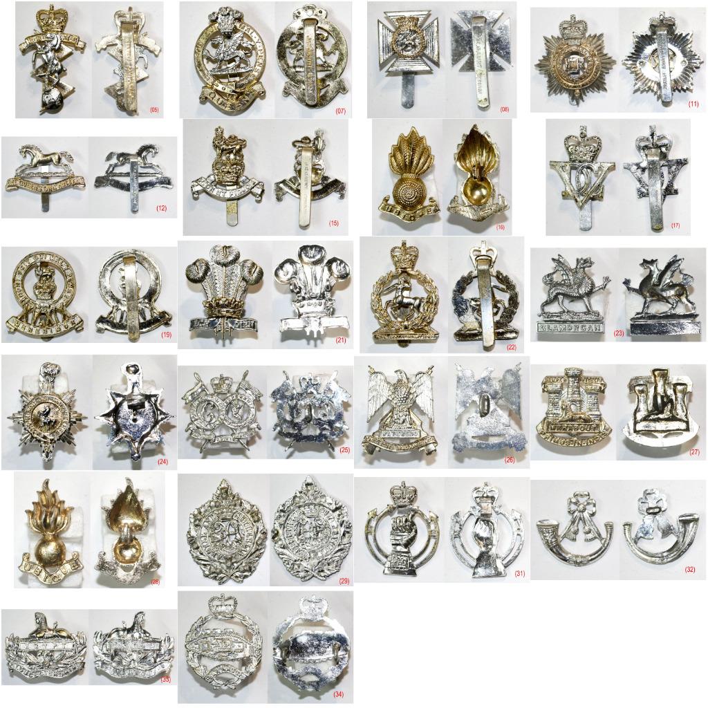 22 baret-insignes van het Engelse leger - cap-insigne, Verzamelen, Militaria | Algemeen, Landmacht, Embleem of Badge, Ophalen of Verzenden