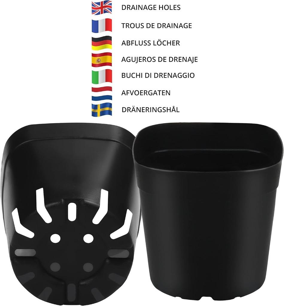 Lot de 150 petits pots en plastique LIVRAISON GRATUITE, Neuf, Moins de 25 cm, Carré, Synthétique