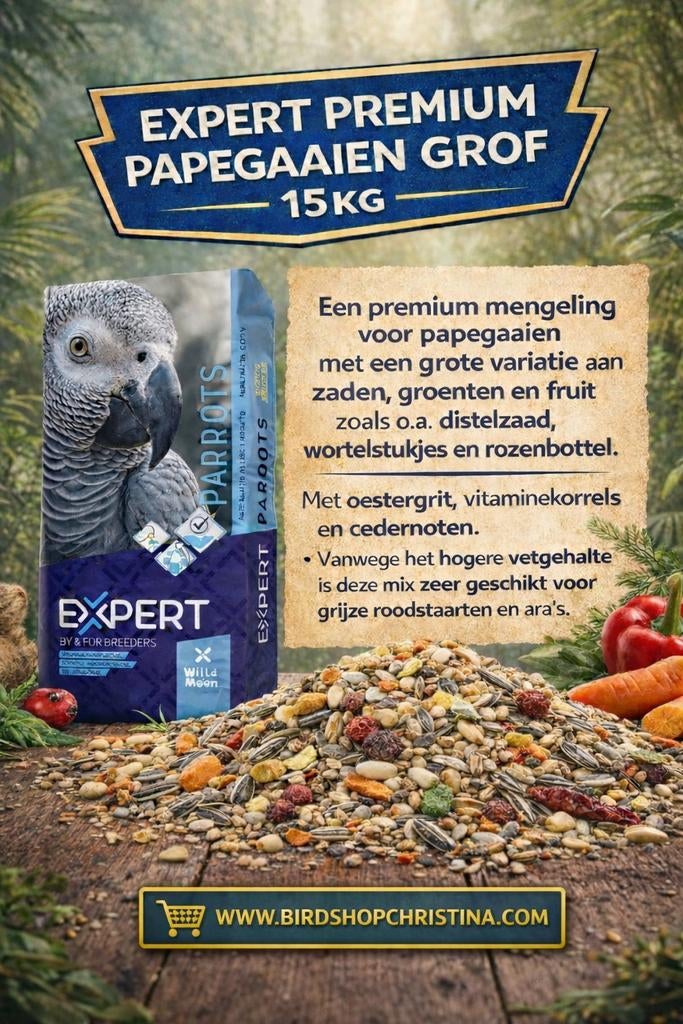 Expert Premium Papegaaien Grof 15kg, Dieren en Toebehoren, Ophalen