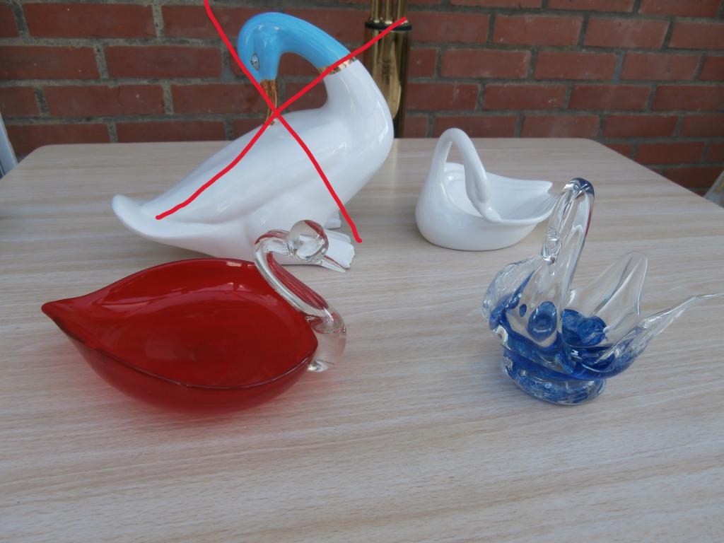 lot eenden in porselein en glas, Huis en Inrichting, Ophalen of Verzenden, Gebruikt