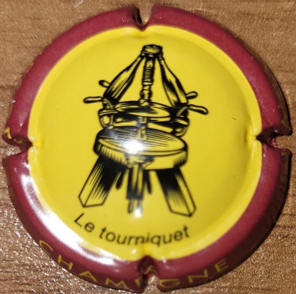 Capsule Champagne de VIGNERONS jaune & bordeaux nr.727p, Verzamelen, Wijnen, Nieuw, Champagne, Frankrijk, Ophalen of Verzenden