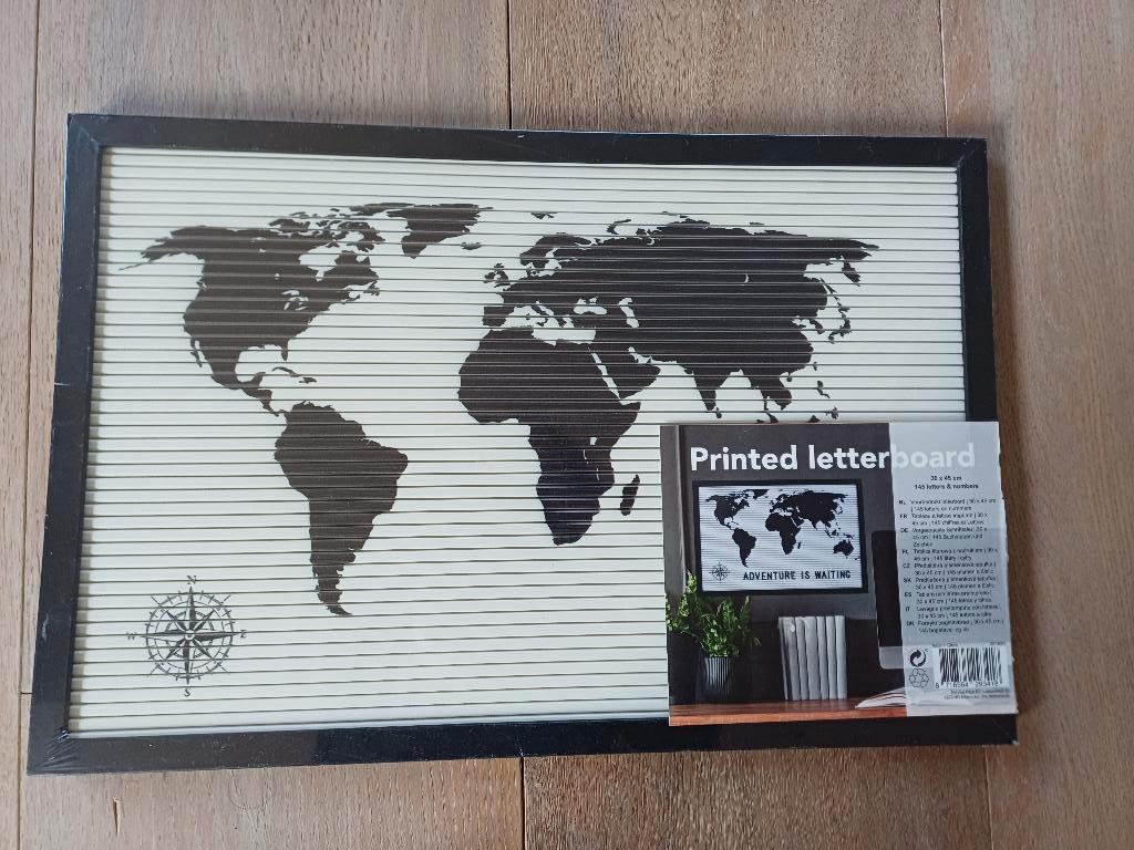 Kader wereldkaart, Huis en Inrichting, Ophalen, Nieuw