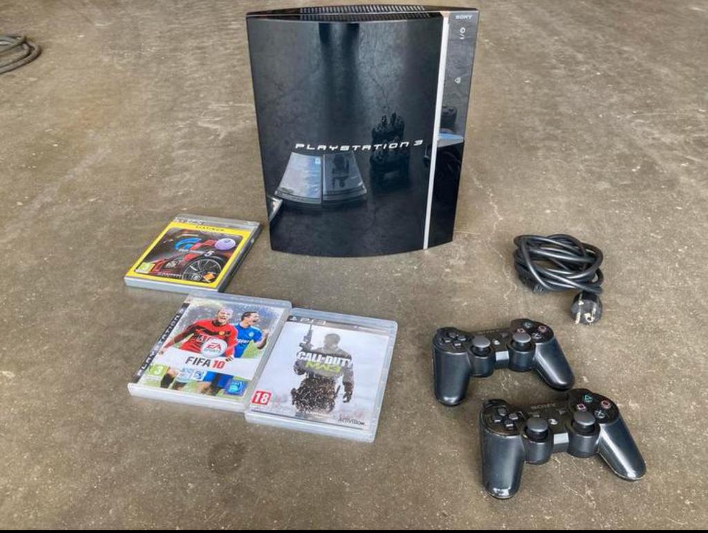 Playstation 3 nintendo met 2 controllers en 3 spelletjes, Ophalen, Met 2 controllers