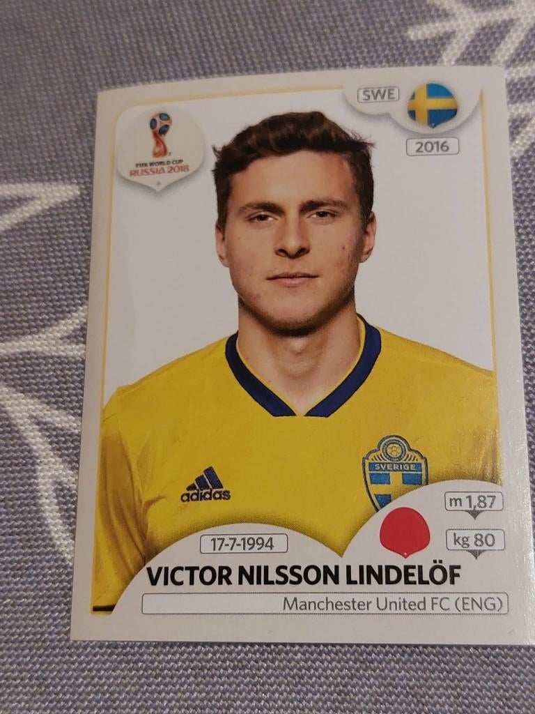Panini/Sticker/Victor Nilsson Lindelöf/Zweden/WK 2018, Verzenden, Nieuw, Poster, Plaatje of Sticker