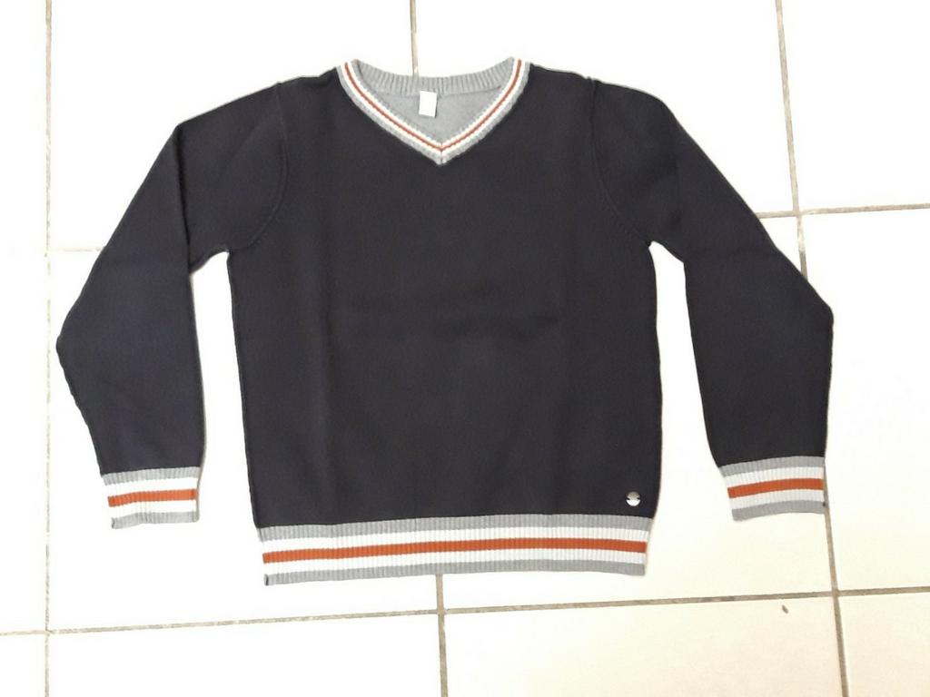 Deftige trui Esprit 128-134/8-9j donkerblauw-grijs, Kinderen en Baby's, Kinderkleding | Maat 128, Trui of Vest, Ophalen of Verzenden