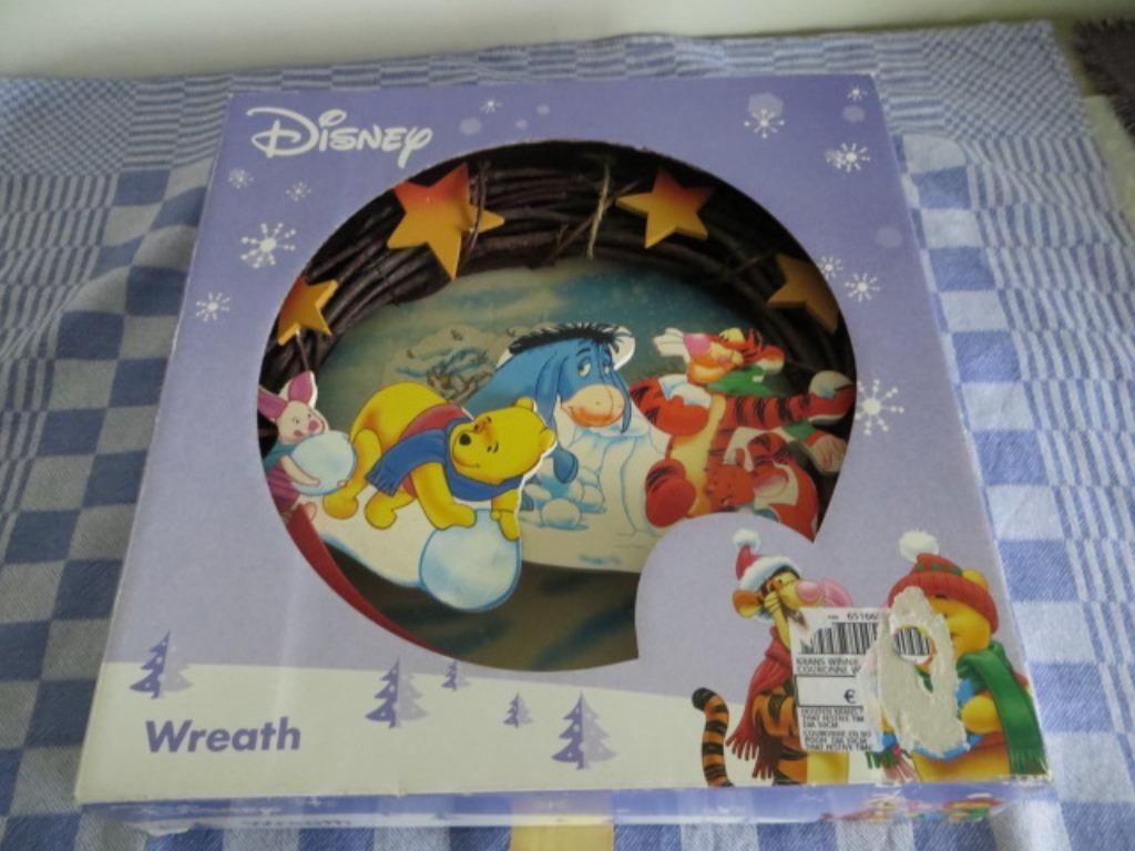 Disney Houten Kerstkrans - Winnie de Pooh & Vrienden - kerst, Verzamelen, Ophalen of Verzenden, Winnie de Poeh of vrienden, Nieuw
