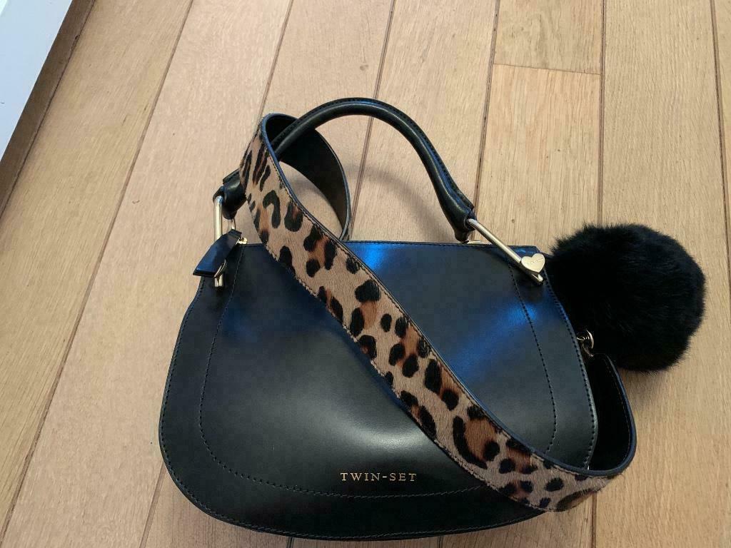 Sac Twin-Set noir, Handtassen en Accessoires, Tassen | Damestassen, Ophalen of Verzenden, Gebruikt, Zwart, Handtas
