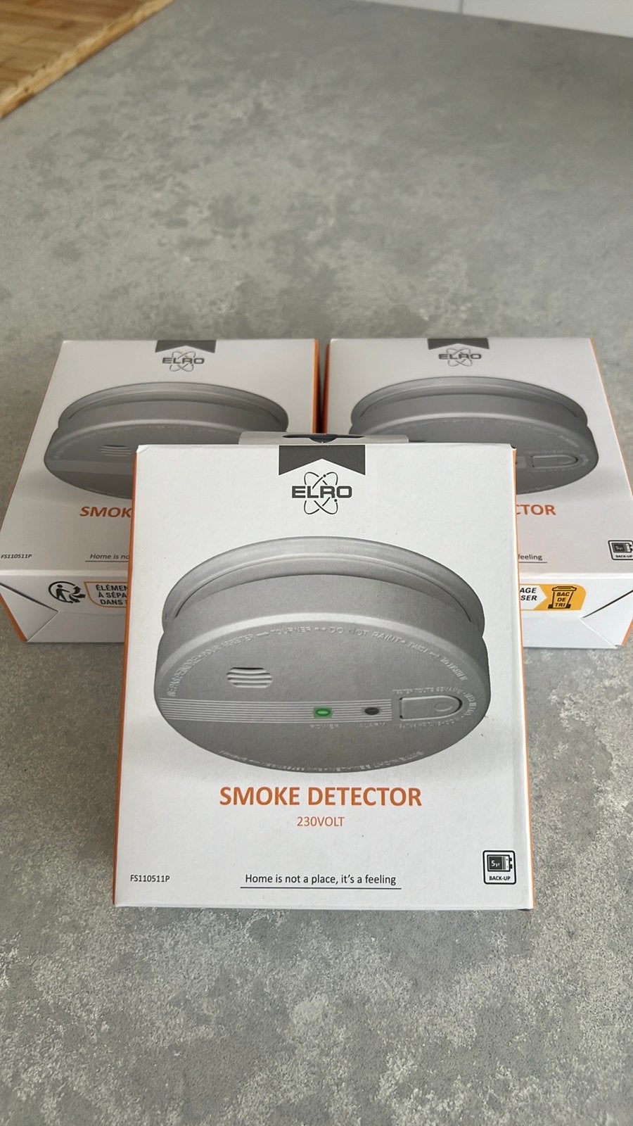 3x rookdetector Elro, Doe-het-zelf en Bouw, Alarmsystemen, Ophalen of Verzenden, Nieuw, Detector, Sensor of Melder, Rook