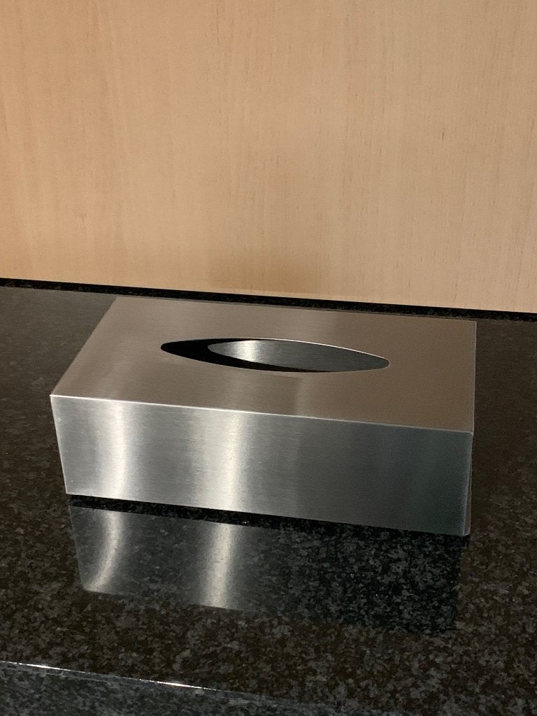Tissue box, Ophalen of Verzenden, Zo goed als nieuw, Zilver, Metaal