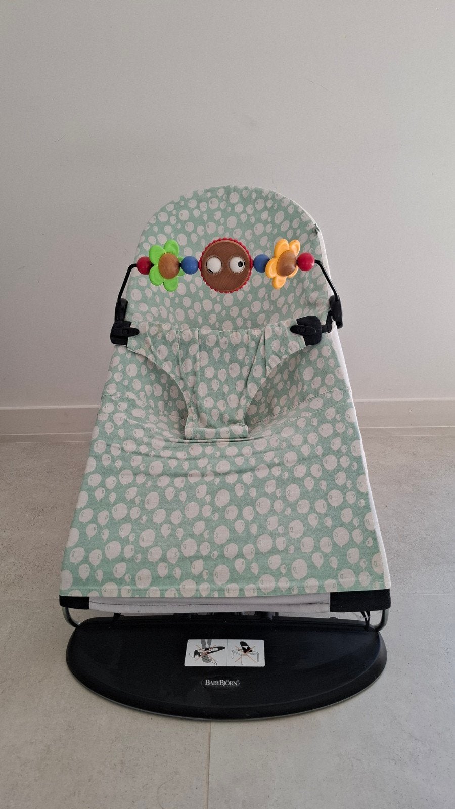 BabyBjorn wipper (wipstoeltje) met hoes en speelboog, Gebruikt, Verstelbaar, Wipstoel, Ophalen