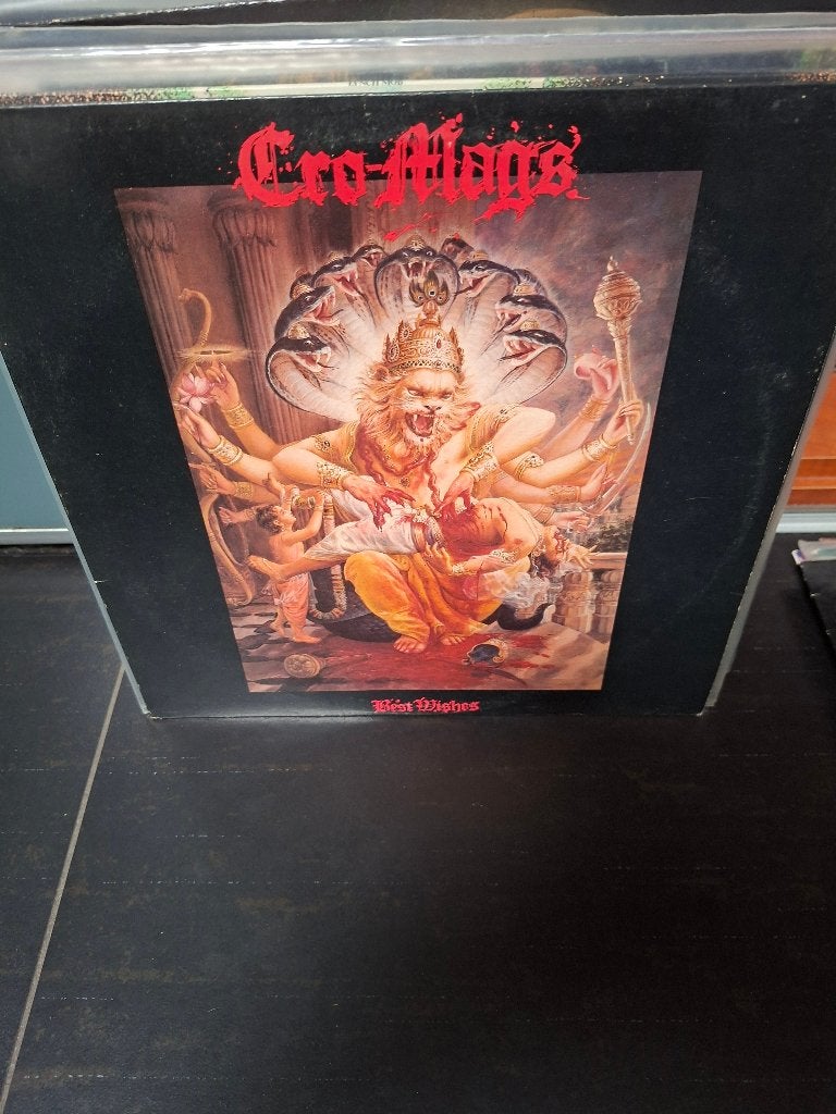 lp - cro-mags - best wishes - bak 2, Heavy metal, Enlèvement ou Envoi, Utilisé, Avec pochette intérieure