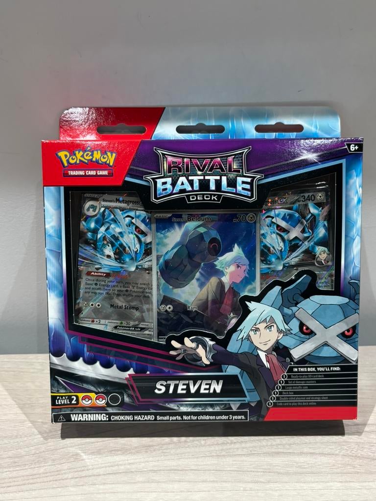 Rival Battle Deck Steven Metagross ex Factory Sealed 2025, Hobby en Vrije tijd, Verzamelkaartspellen | Pokémon, Ophalen of Verzenden