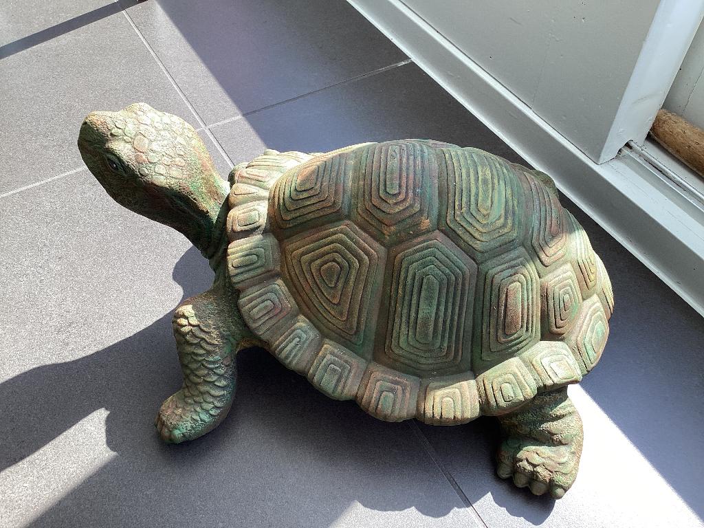 Schildpad in plaaster, Tuin en Terras, Ophalen, Zo goed als nieuw