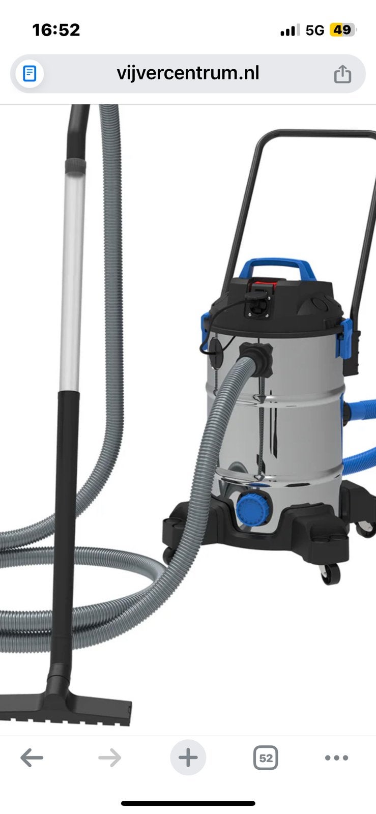Zwembad  en vijver vacuum cleaner/water zuiger, Ophalen, Zo goed als nieuw