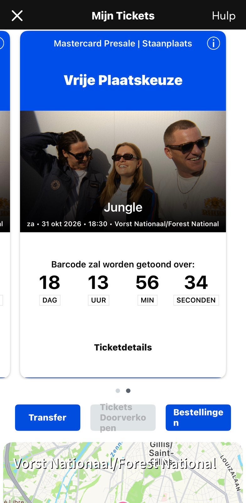 Jungle 2x tickets staanplaatsen, Twee personen, Oktober