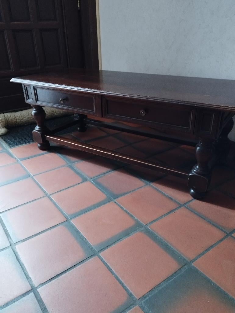 Table de salon en merisier, 100 à 150 cm, Moins de 50 cm, Comme neuf, Enlèvement