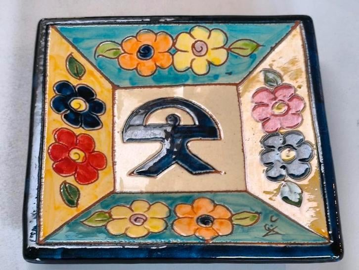 Indalo, keramische tegel, Antiek en Kunst, Antiek | Keramiek en Aardewerk, Ophalen of Verzenden