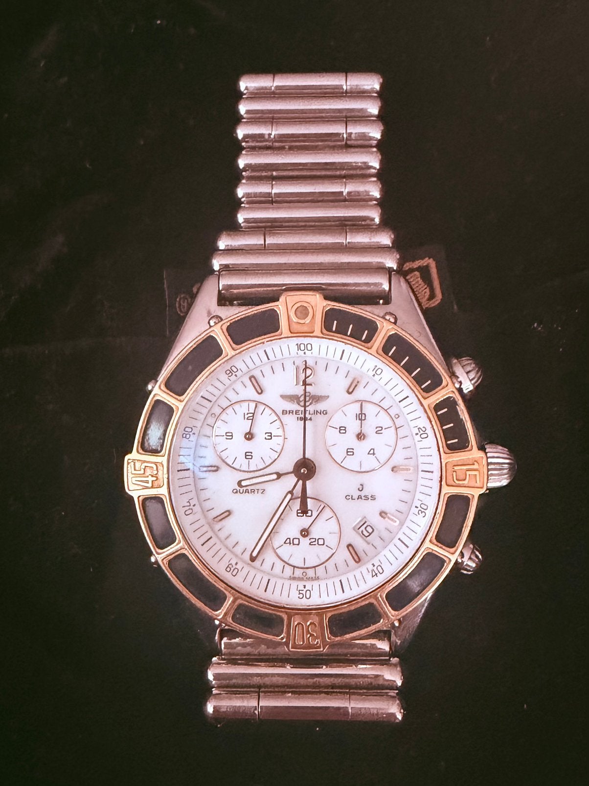 Breitling J Class Chronograph Quartz, Handtassen en Accessoires, Horloges | Dames, Ophalen, Zo goed als nieuw
