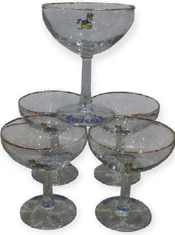 set van 5 babycham glazen., Ophalen