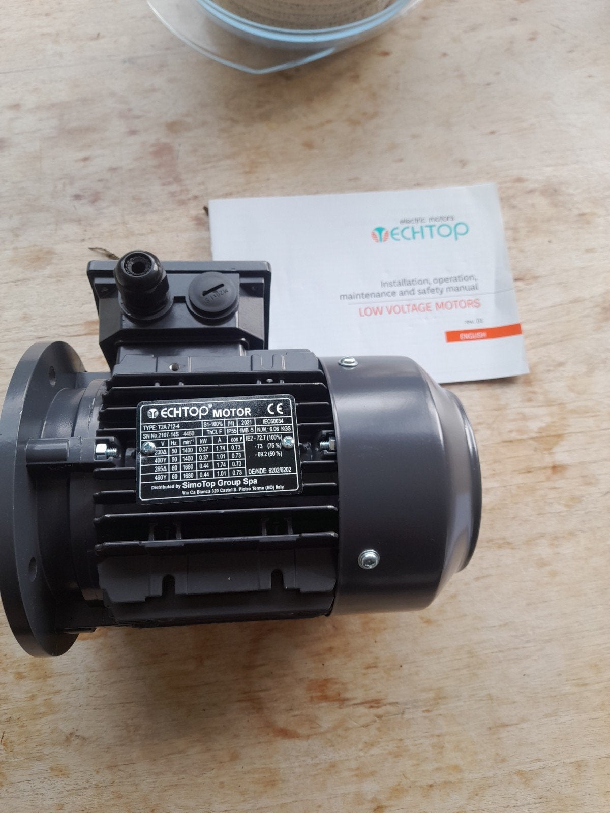 elektromotor 0.37kw nieuw, Doe-het-zelf en Bouw, Ophalen, Nieuw, Elektromotor, 1400 tot 1800 rpm