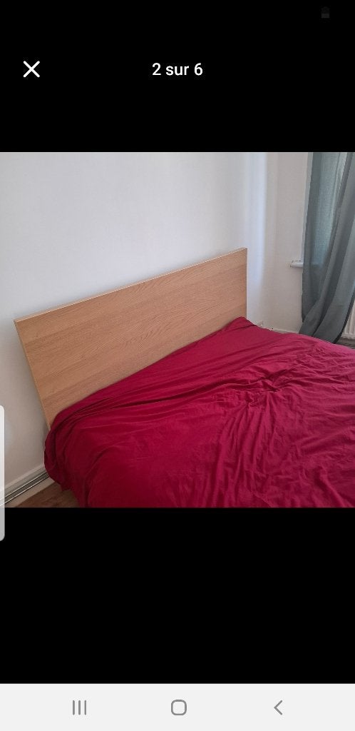 Lit Ikea 140x200 avec sommier et matelas  très bonne état, Enlèvement, Comme neuf, 160 cm, Sommier