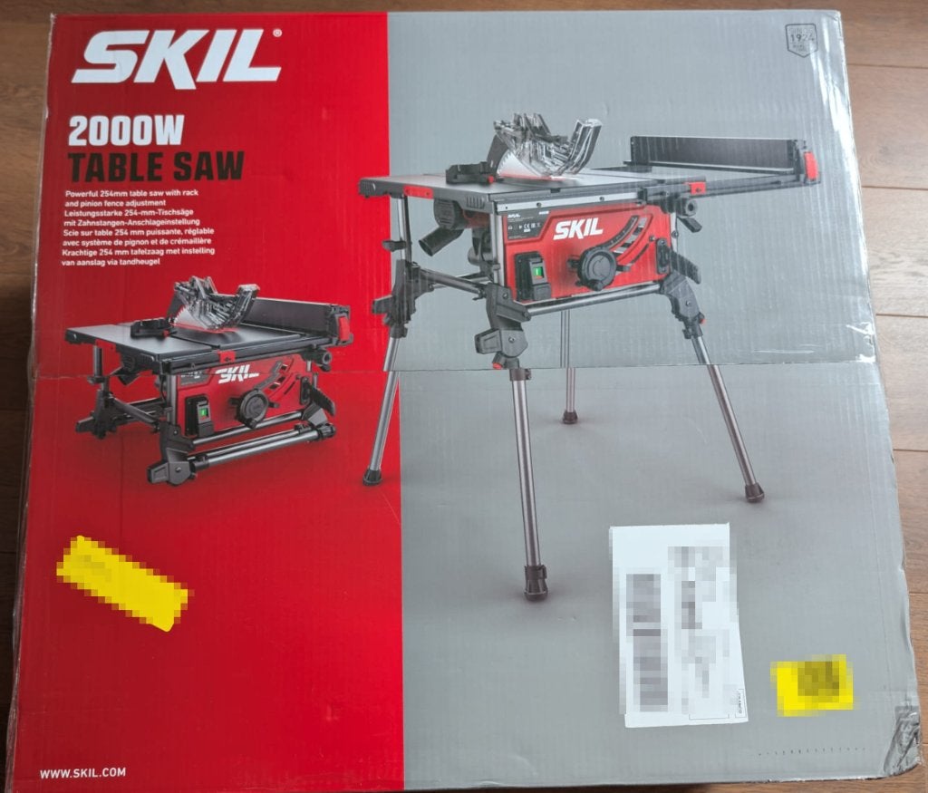 SKIL tafelcirkelzaag met onderstel 1340AA 254mm 2000W, Doe-het-zelf en Bouw, Gereedschap | Zaagmachines, Cirkelzaag, 70 mm of meer