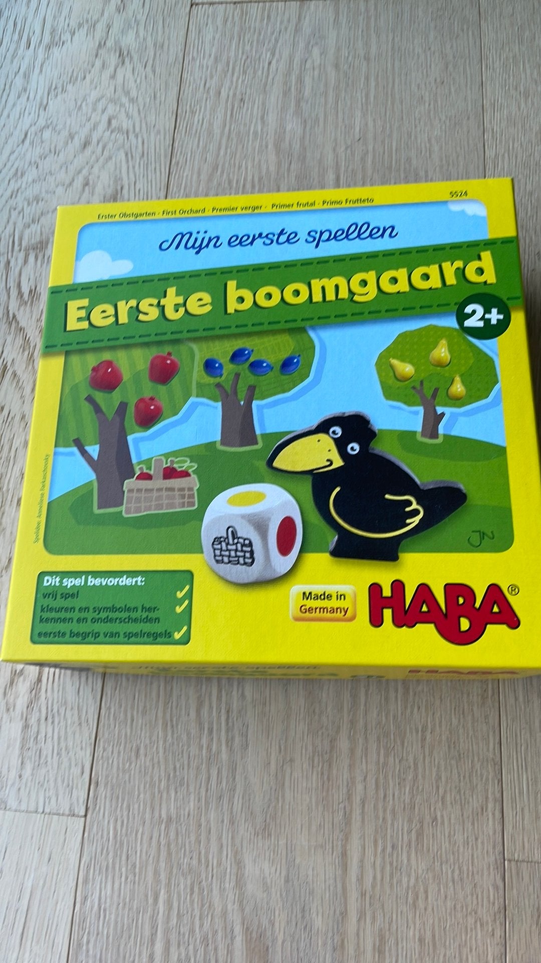 Gezelschapsspel eerste boomgaard Haba, Kinderen en Baby's, Speelgoed | Educatief en Creatief, Ophalen, Zo goed als nieuw