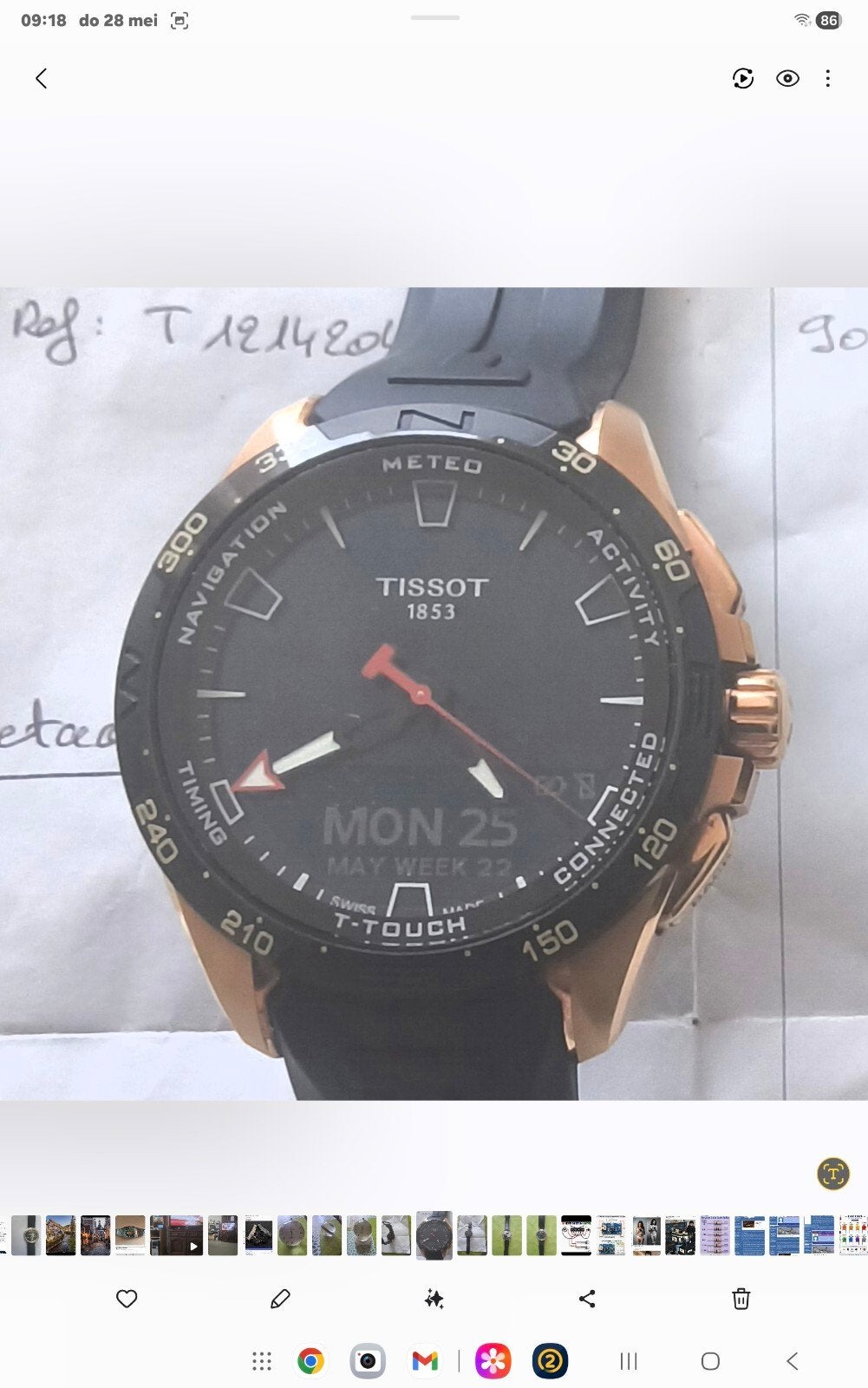 Tissot, Handtassen en Accessoires, Horloges | Dames, Ophalen of Verzenden