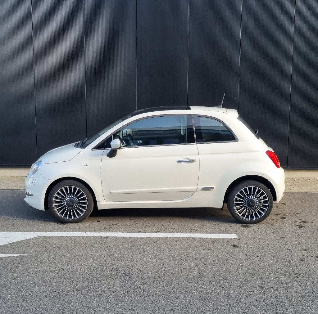Fiat 500 Full option Pano/Leer/Navi/Airco etc, Autos, Cuir, Euro 6, Entreprise, Noir
