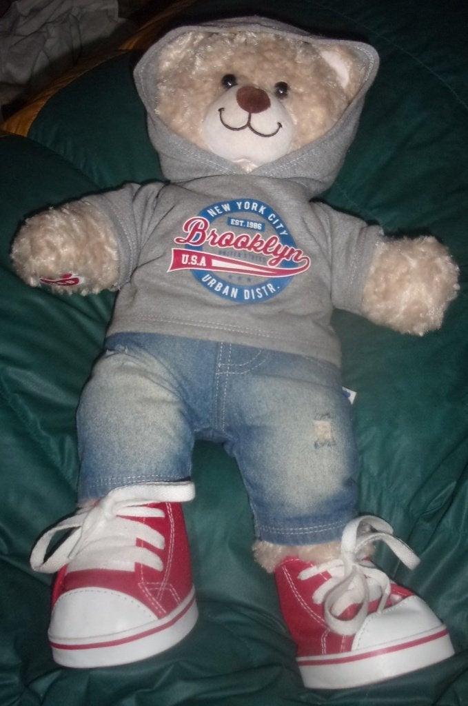 Twee geklede teddyberen, Ophalen, Beer, Met kleding of accessoire