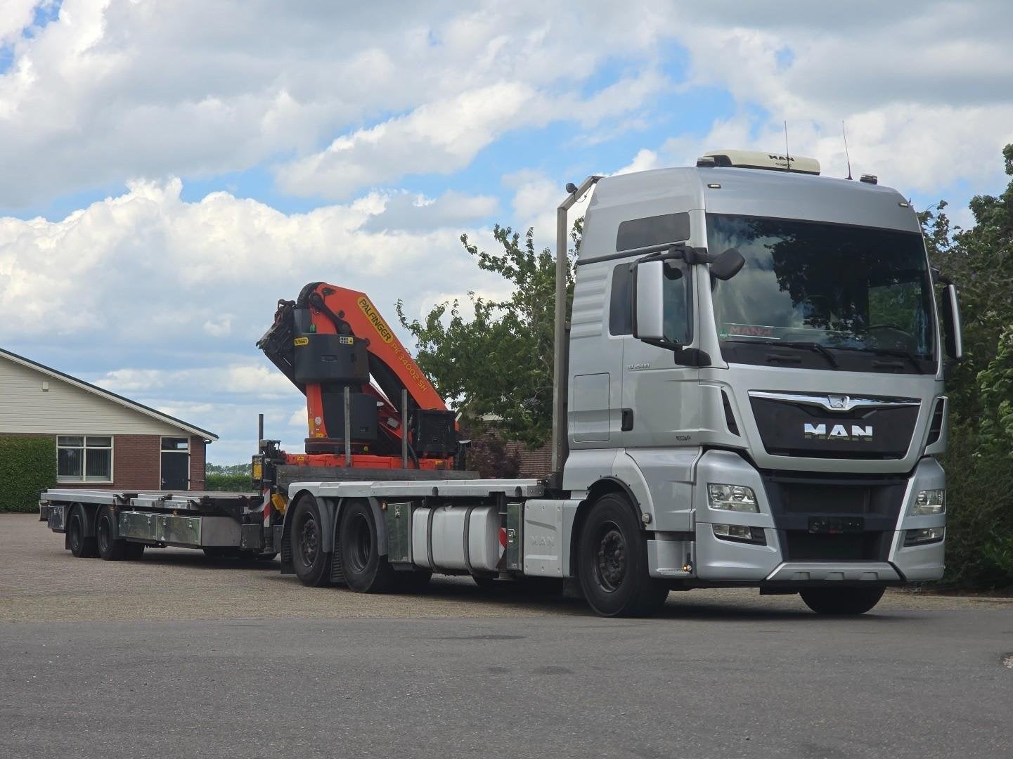 MAN TGX 26.400 CAMION-GRUE 34002 34tm PALFINGER ! EURO6 ! DK, Argent ou Gris, Achat, Euro 6, Entreprise