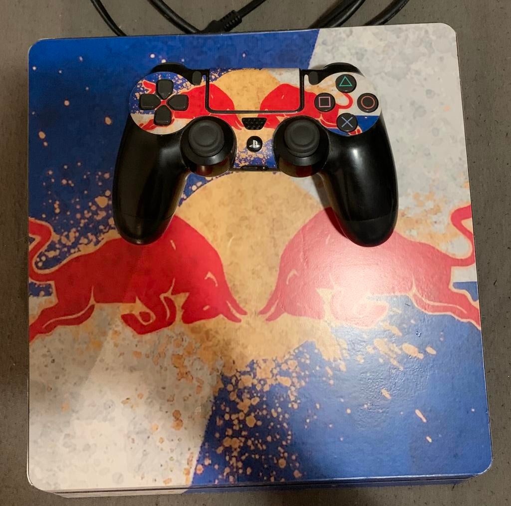 Manette Red Bull Slim pour PlayStation 4, Avec 1 manette, Comme neuf, Enlèvement, 1 TB