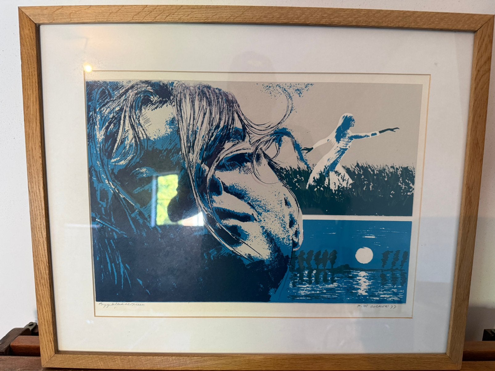 Paul de cocker, Antiek en Kunst, Kunst | Litho's en Zeefdrukken, Ingelijst, Ophalen, Abstract