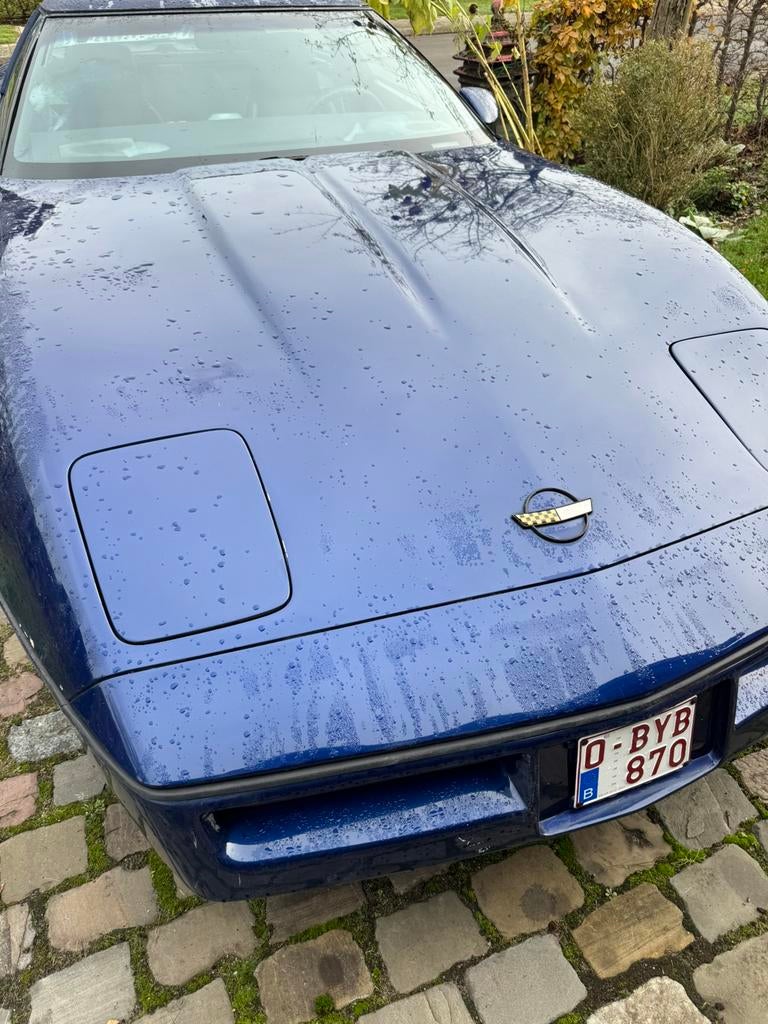 Oldtimer Corvette c4  1987, Automaat, Zwart, Chevrolet, Blauw