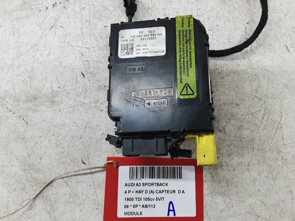 UNITE ELECTRONIQUE Audi A3 Sportback (8PA) (1K0953549AH), Auto-Union-Straße  1,
85057  Ingolstadt, DE, Info@audi.de, Audi, Utilisé