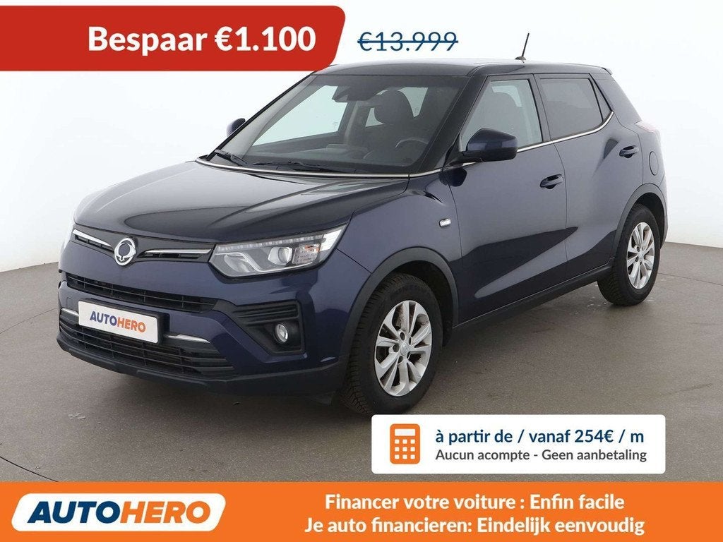 SsangYong Tivoli 1.5 T-GDI Amber 4x2 (bj 2019, automaat), Auto's, SsangYong, Gebruikt, Euro 6, Blauw, USB