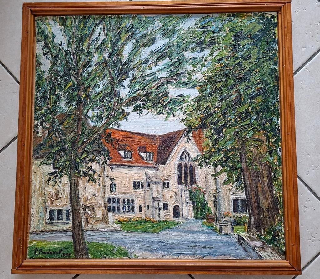 Olieverfschilderij op doek van Prodan Prodanov., Antiek en Kunst, Kunst | Schilderijen | Klassiek, Ophalen of Verzenden