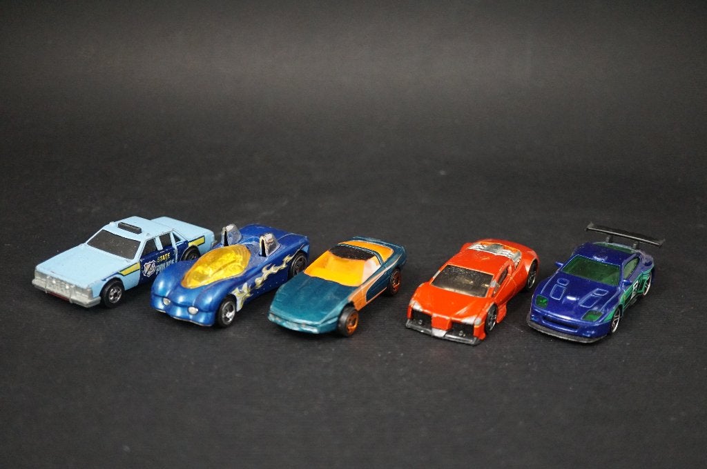 5 voitures de course Hot Wheels - Années 80/90/00, Enlèvement ou Envoi, Voiture
