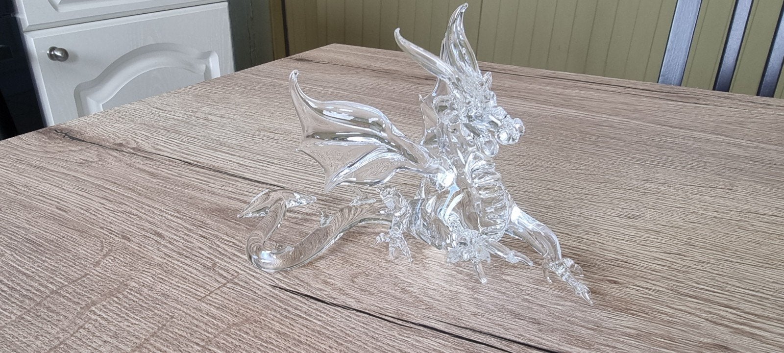 Beeldje draak in glas, Verzamelen, Ophalen, Zo goed als nieuw, Fantasy