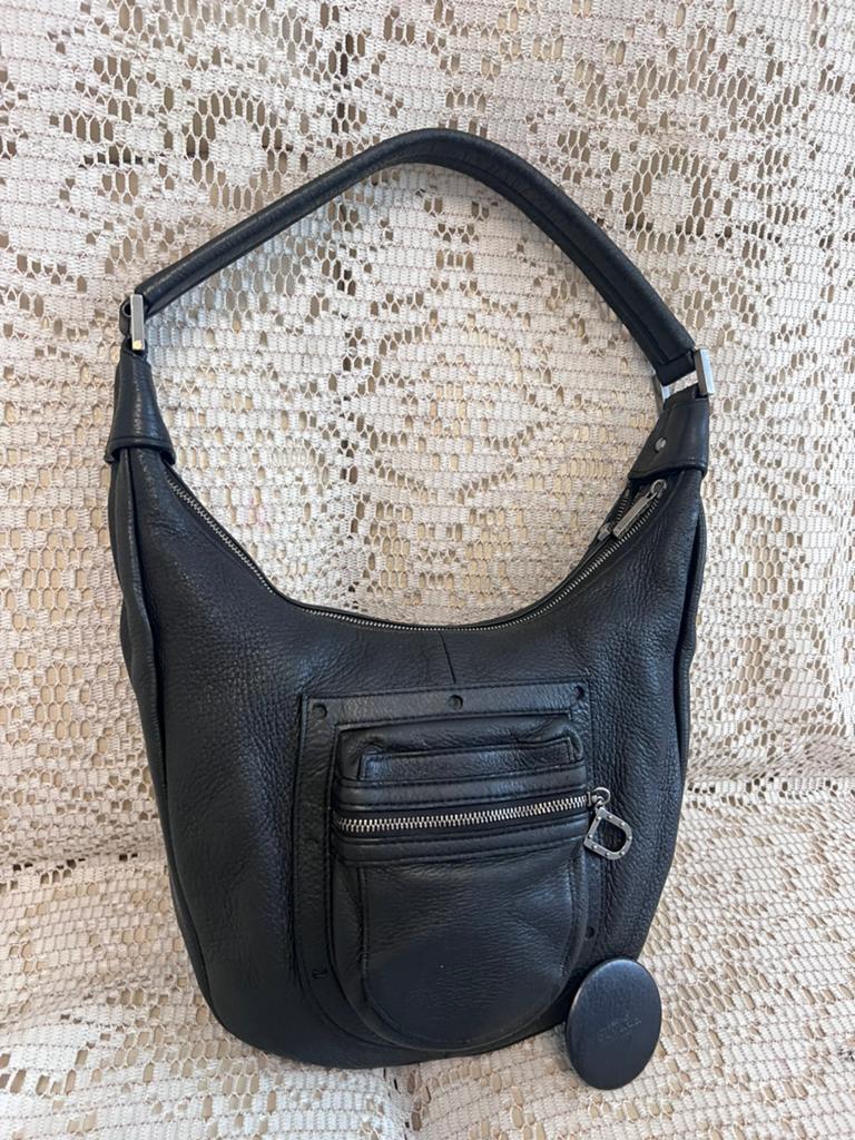 DELVAUX Pauline model zwarte leren tas, Handtassen en Accessoires, Ophalen of Verzenden, Zo goed als nieuw, Zwart