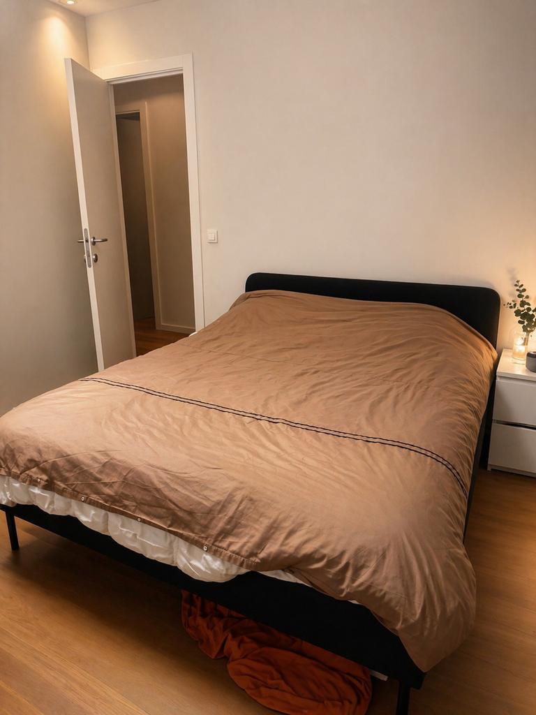 Tweepersoonsbed 160 cm – goede staat, Enlèvement, Comme neuf, 160 cm