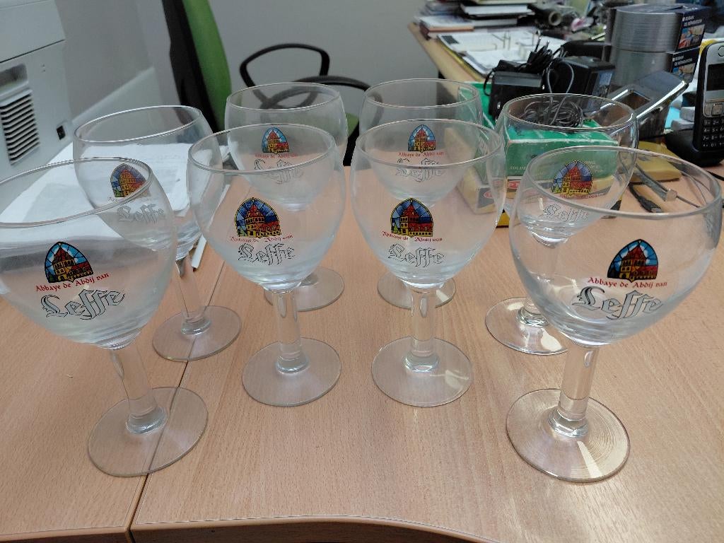 leffe glazen, Verzamelen, Ophalen of Verzenden, Gebruikt, Glas of Glazen, Leffe