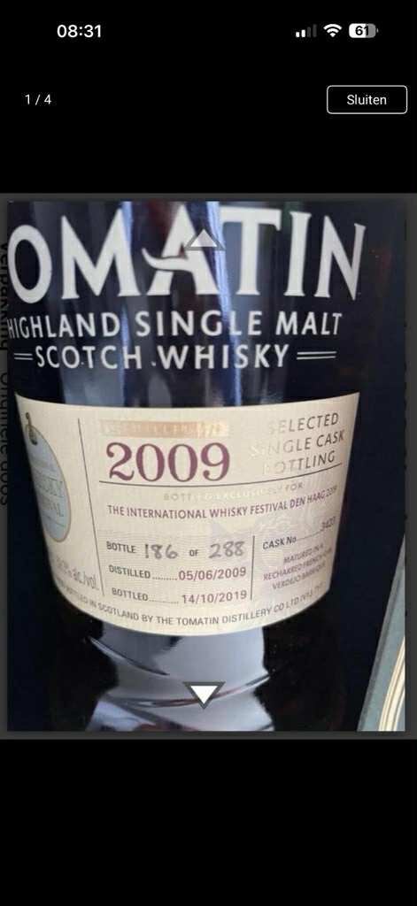 Whisky Tomatin 2009 Festival Den Haag, Ophalen, Nieuw
