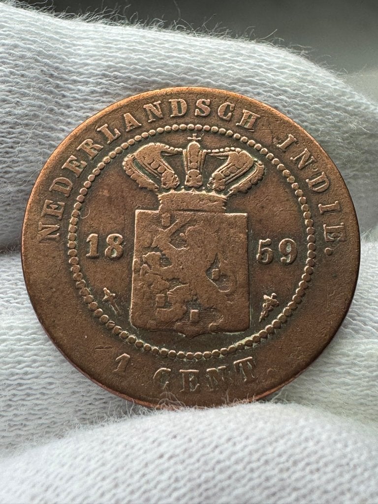 Nederlands Indië - 1 cent 1859, Ophalen of Verzenden, Losse munt