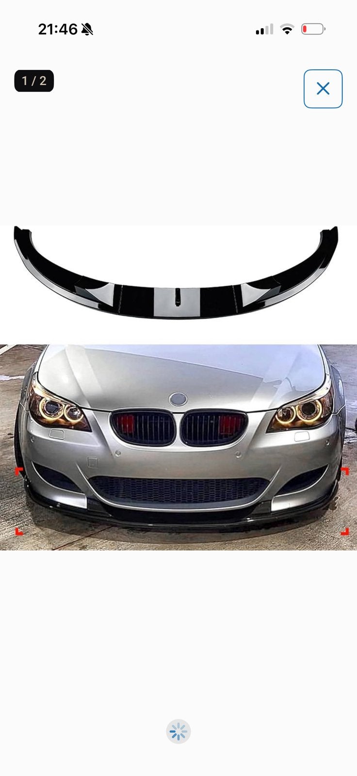 Front lip bmw e60, Autos : Divers, Tuning & Styling, Enlèvement