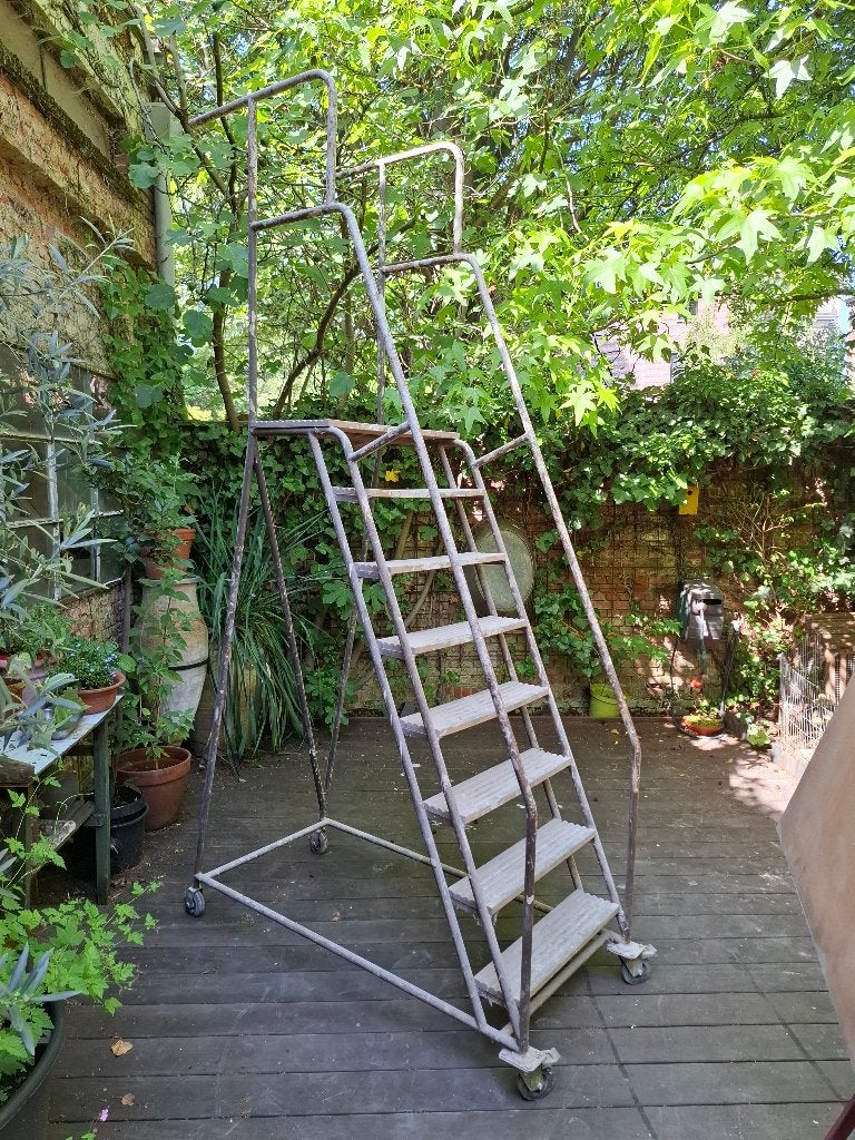 Trap werkplatform, traplader met leuningen, platformladder, Doe-het-zelf en Bouw, Ladders en Trappen, Gebruikt, Trap, 2 tot 4 meter