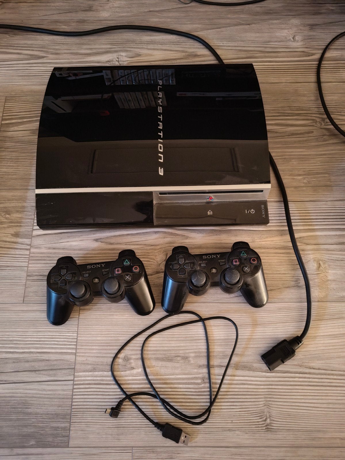 PlayStation 3 Fat CECHH04 + 2 originele Sony controllers, Games en Spelcomputers, Spelcomputers | Sony PlayStation 3, Ophalen